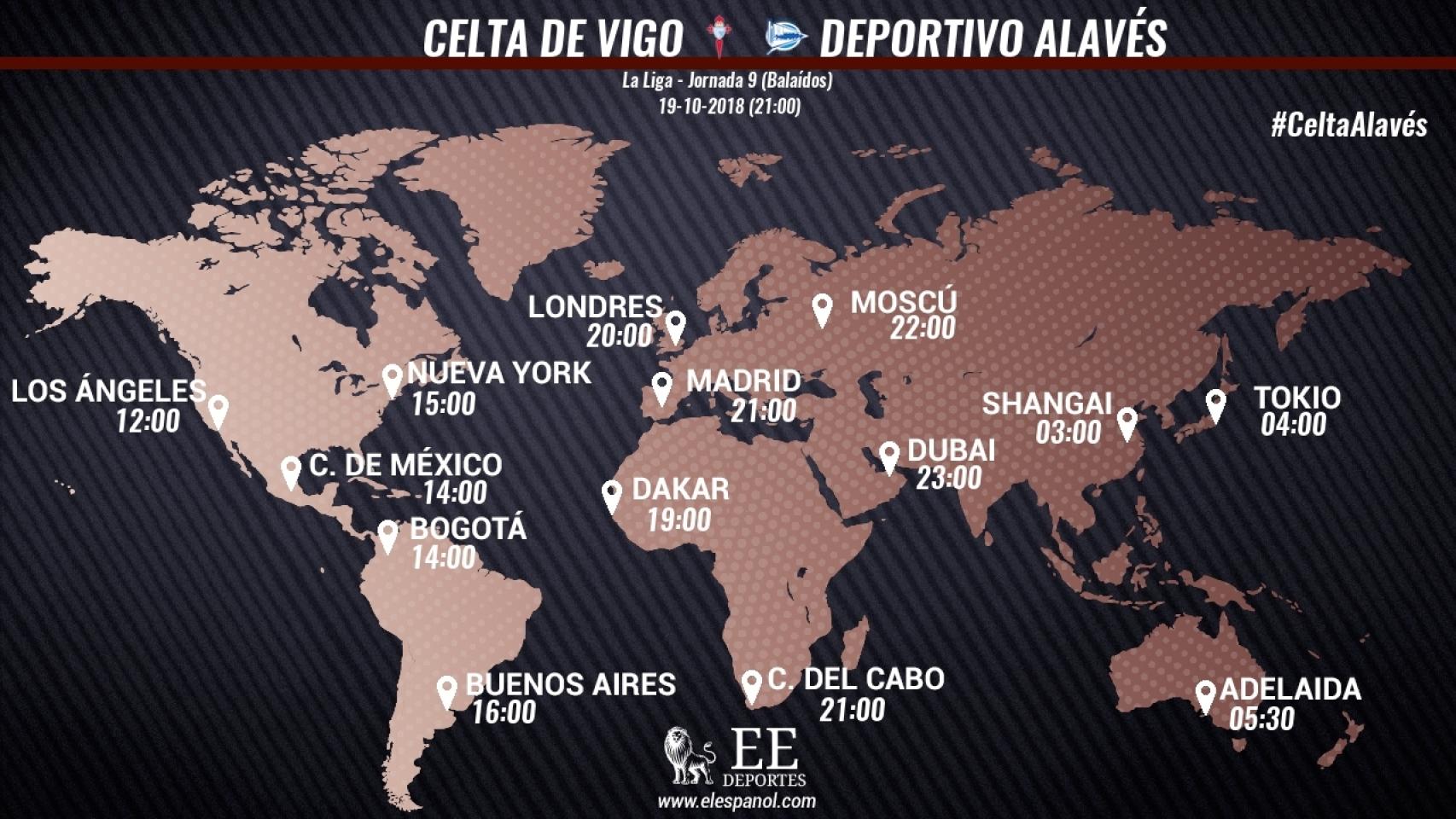 Horario internacional Celta de Vigo - Deportivo Alavés