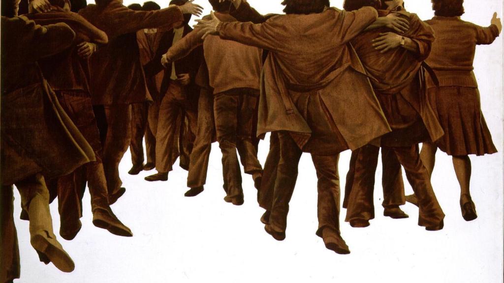 El cuadro de Juan Genovés, 'El abrazo'.