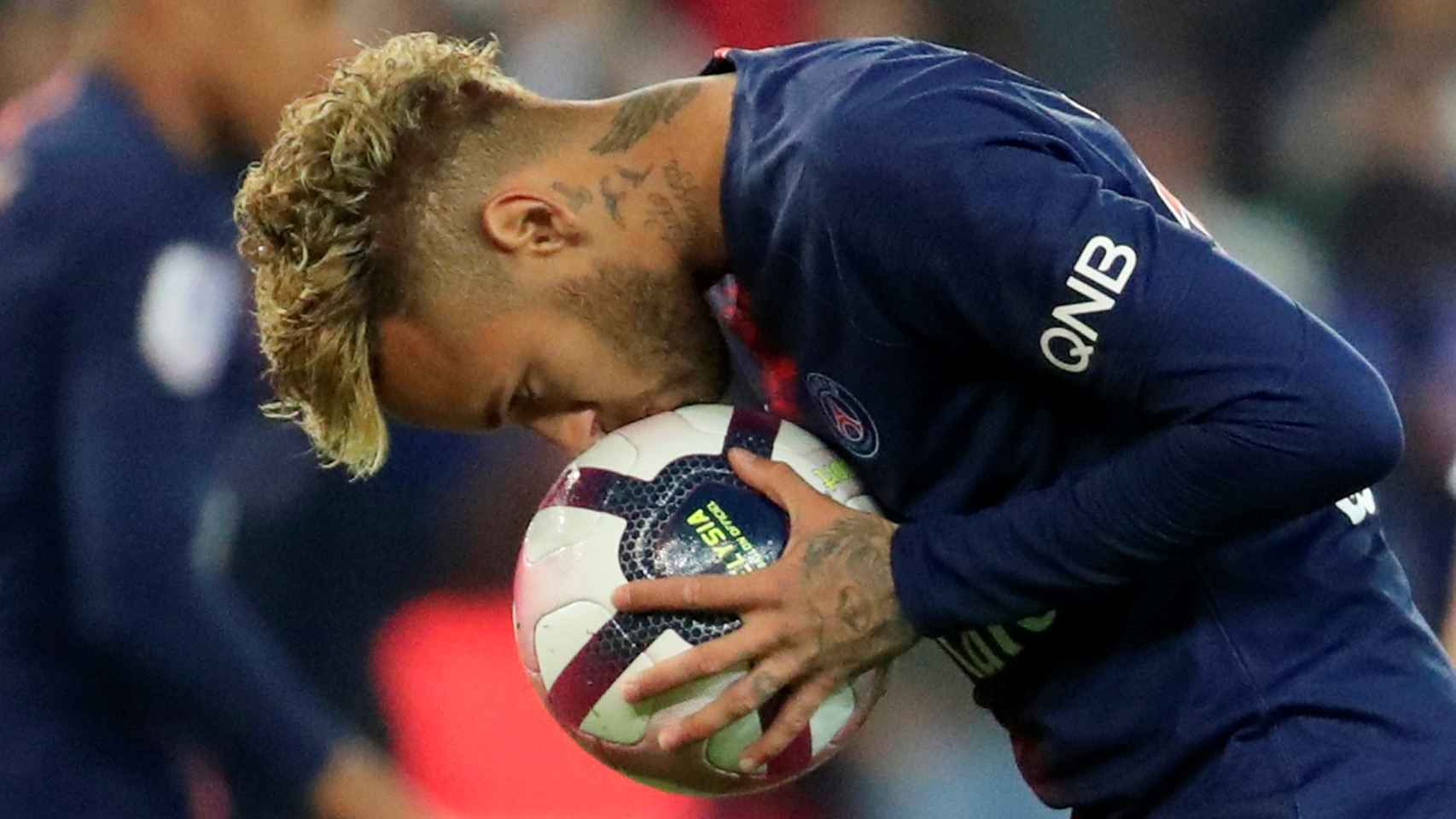 Neymar, durante un partido con el PSG
