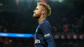 Neymar celebra un gol con el PSG en el Parque de los Príncipes