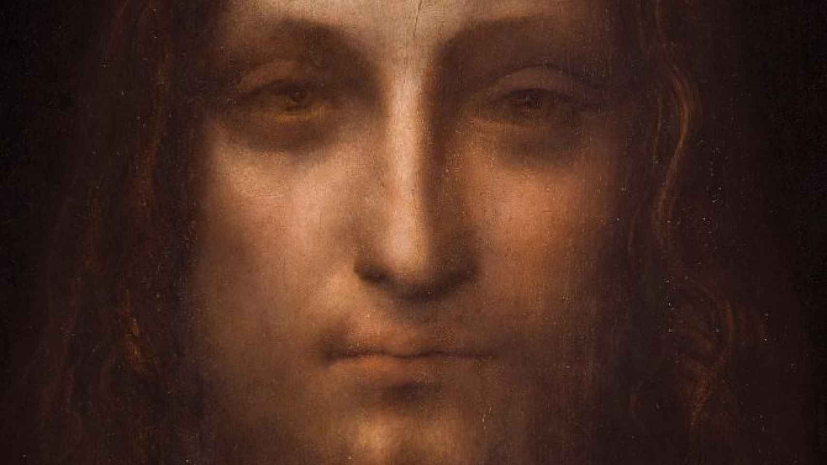 La cara del 'Salvator Mundi' pintado por Leonardo da Vinci.