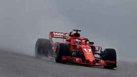 Vettel en el entrenamiento del Gran Premio de  Estados Unidos