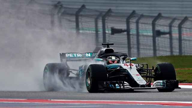 Hamilton en los entrenamientos para el Gran Premio de Estados Unidos