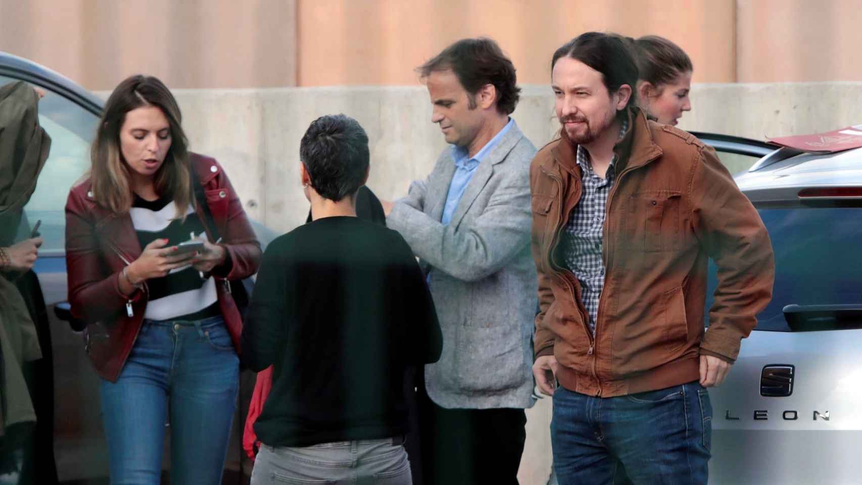Pablo Iglesias a su llegada a la prisión de Lledoners.