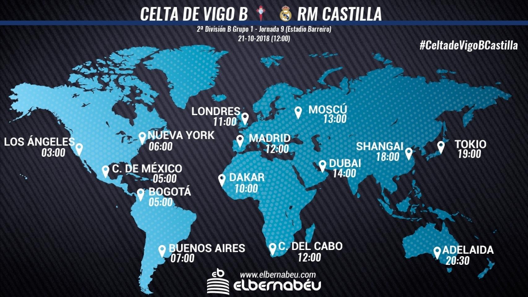 Horario partido Celta de Vigo B - Castilla