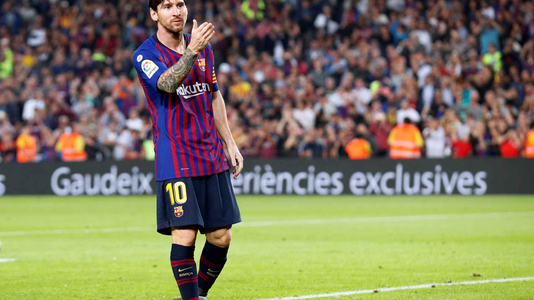 Lionel Messi, durante un partido del FC Barcelona.