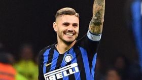 Icardi celebra un gol con el Inter de Milán