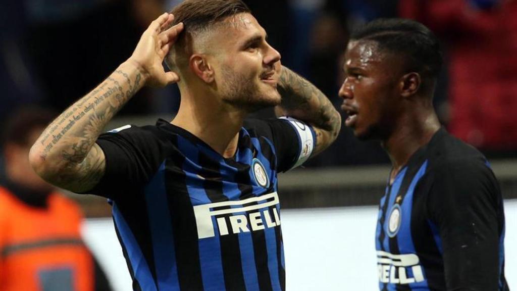 Icardi celebra un gol con el Inter de Milán