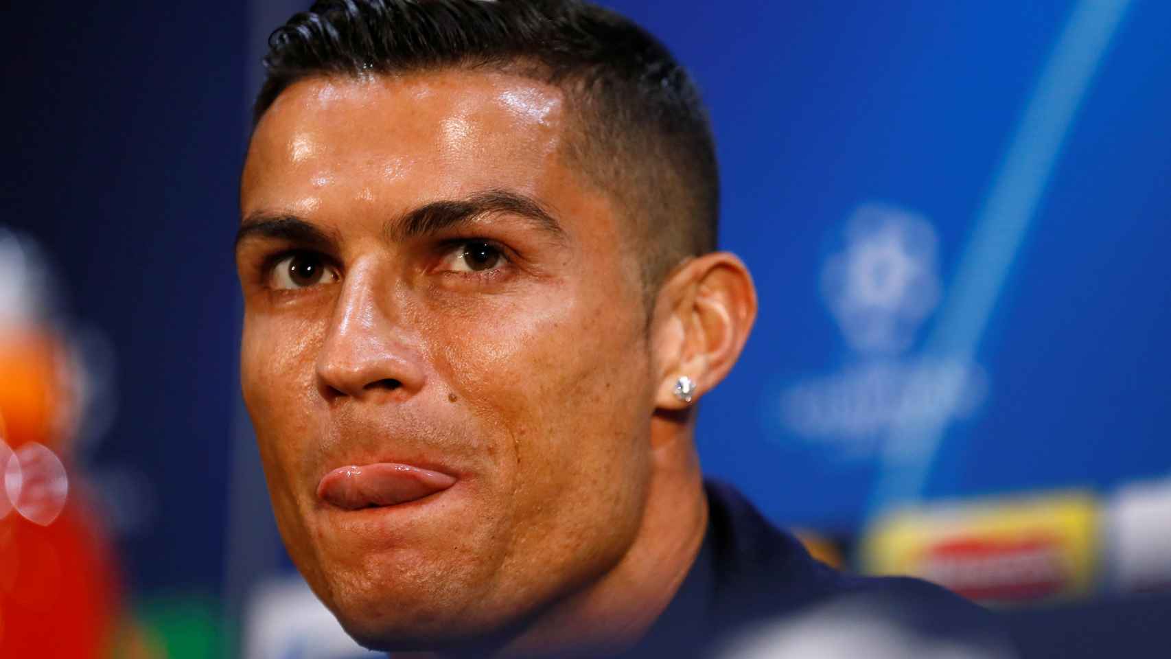 Cristiano Ronaldo, en rueda de prensa antes de la Champions League