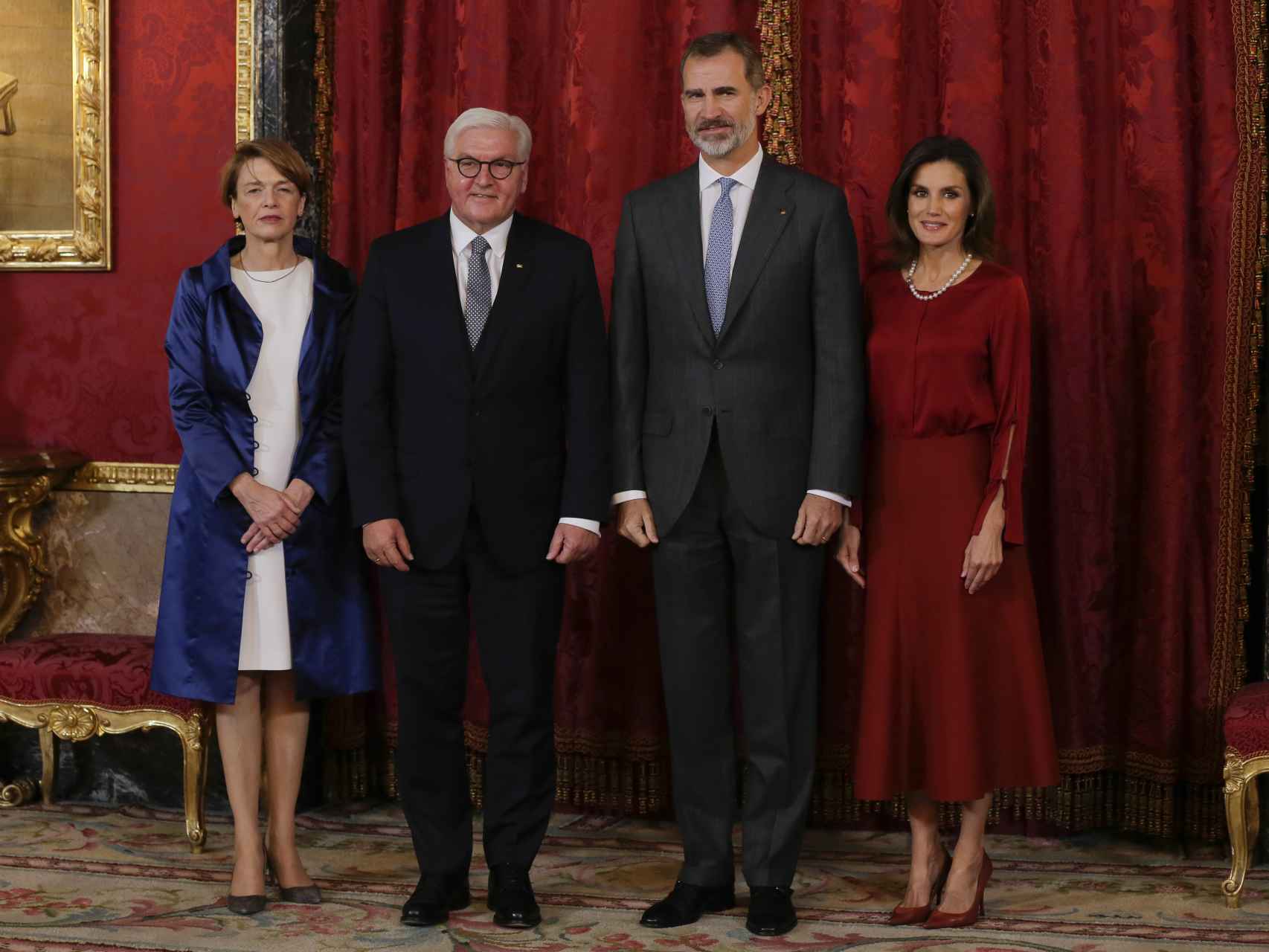 Elke Büdenbender, el presidente Frank Walter Steinmeier, el rey Felipe y la reina Letizia.