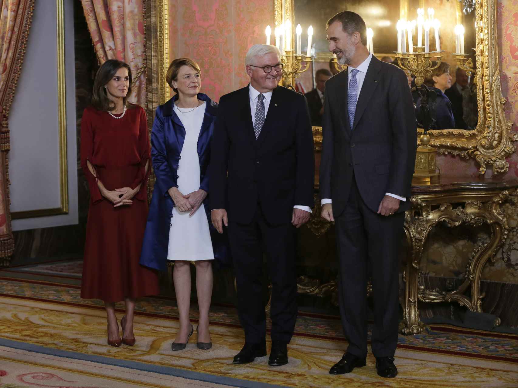 Los reyes de España, el presidente de Alemania y su esposa Elke.