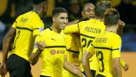 Los jugadores del Borussia Dortmund celebrando un gol