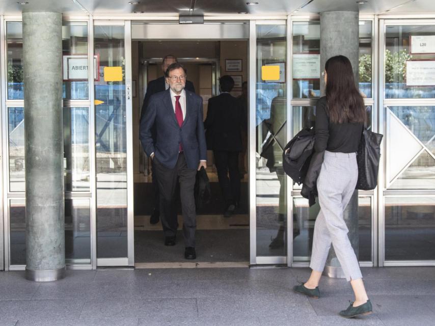 Rajoy, en octubre de 2018, saliendo de su Registro de Madrid.