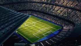 Mosaico en el Camp Nou para el Clásico
