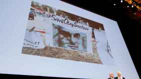 Homenaje a Sentsov durante el reciente festival de Lyon