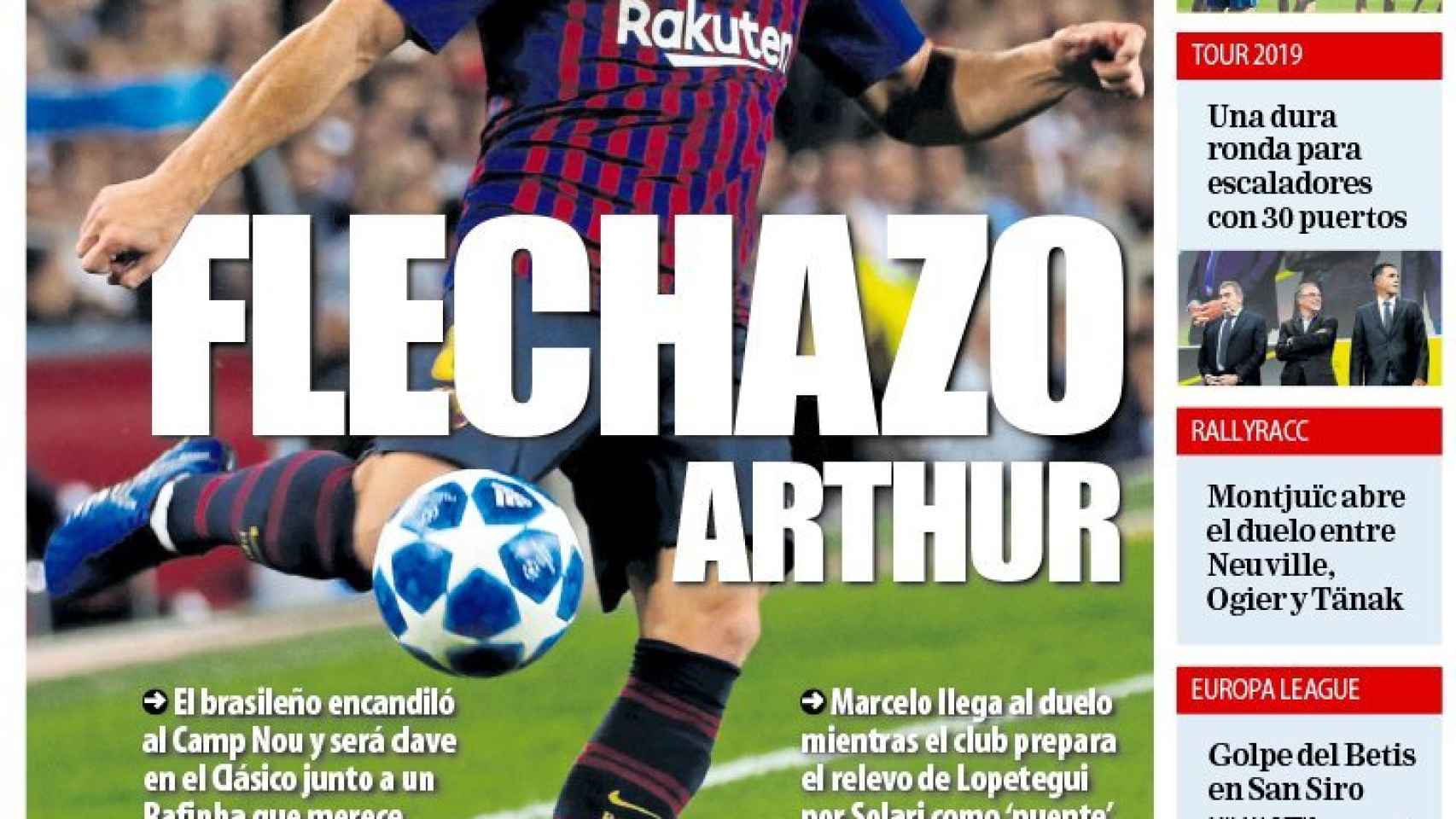 La portada de Mundo Deportivo (26/10/2018)