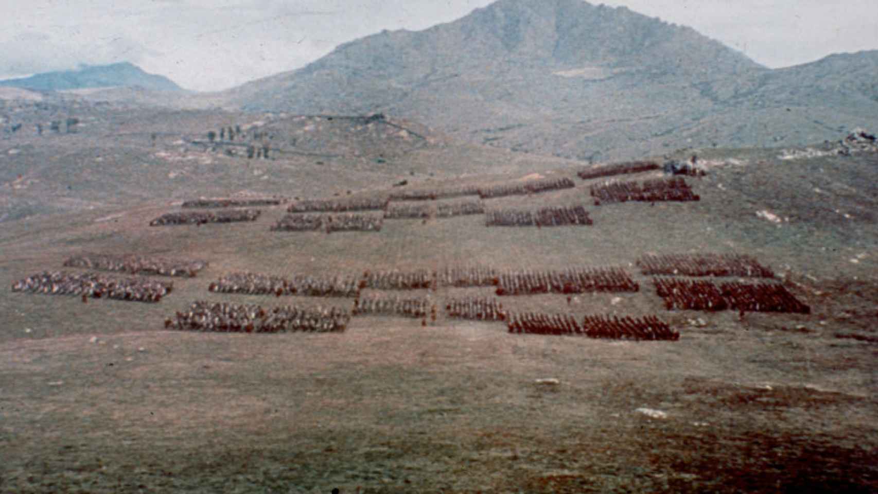 Fotograma de la batalla final de 'Espartaco'.