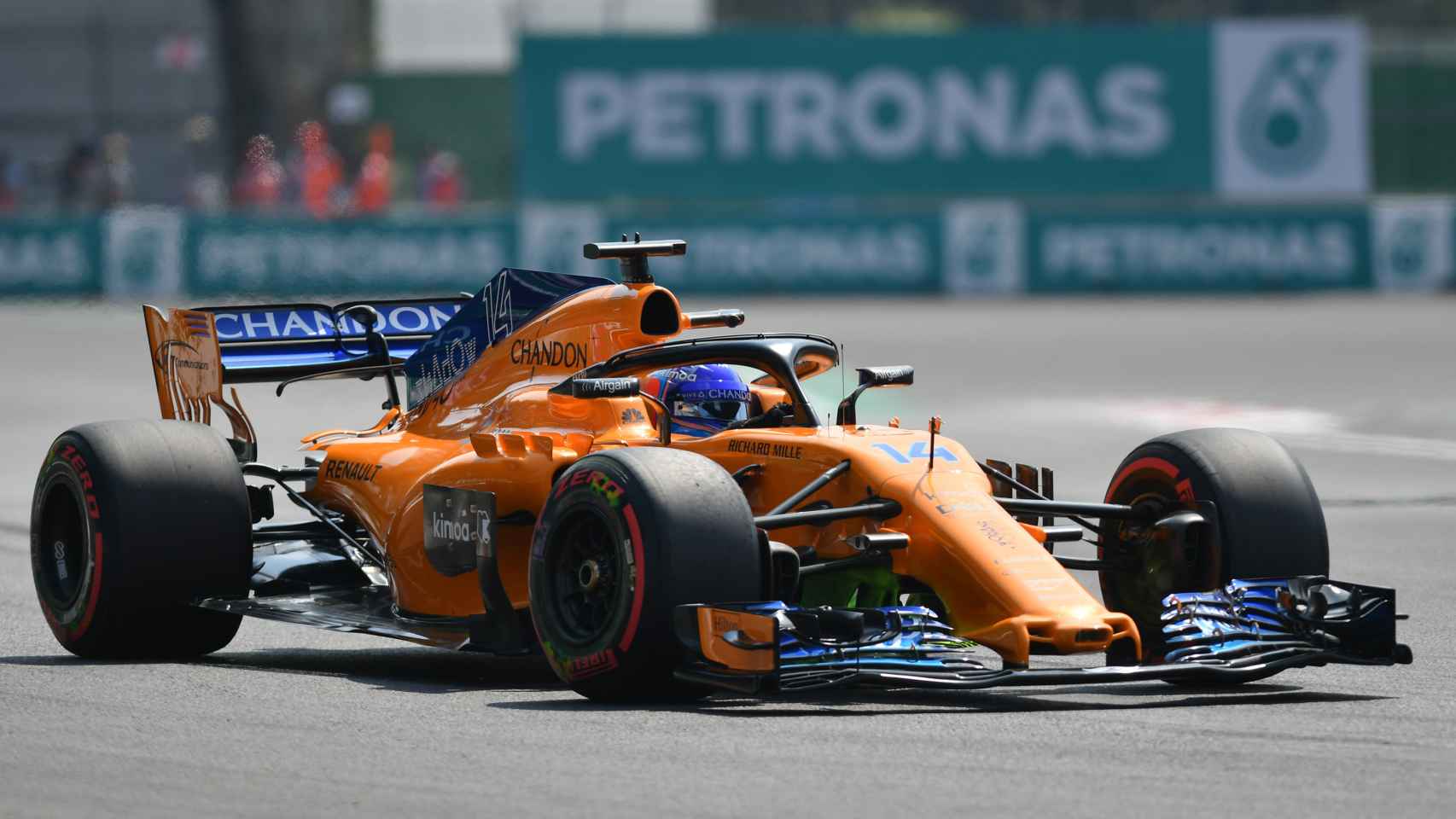 Fernando Alonso en los libres del Gran Premio de México