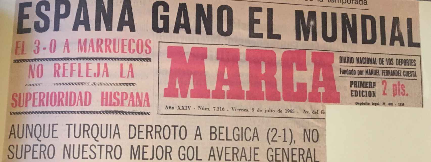 Portada del diario Marca tras el éxito de España.