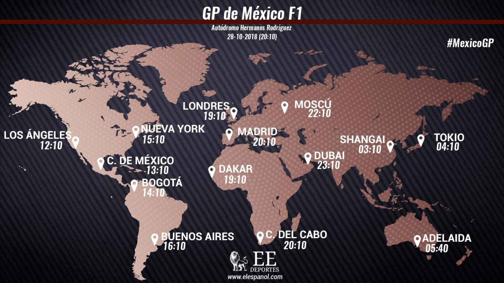 Horario del Gran Premio de México de Fórmula 1