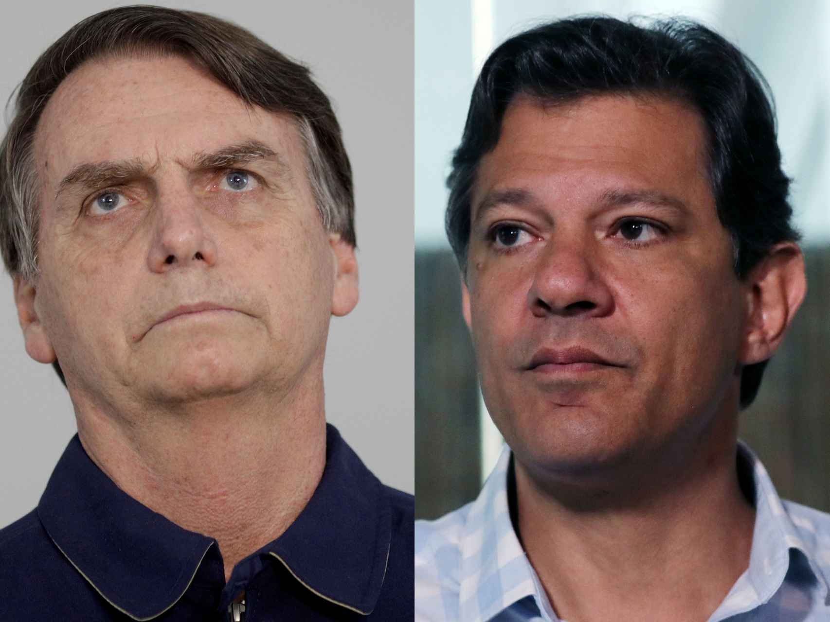Jaír Bolsonaro y Fernando Haddad, uno de ellos será el próximo presidente de Brasil.