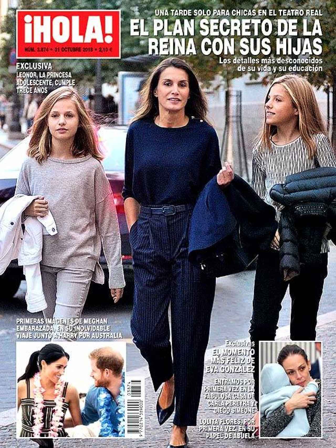 La reina Letizia y sus hijas en la portada de '¡HOLA!'