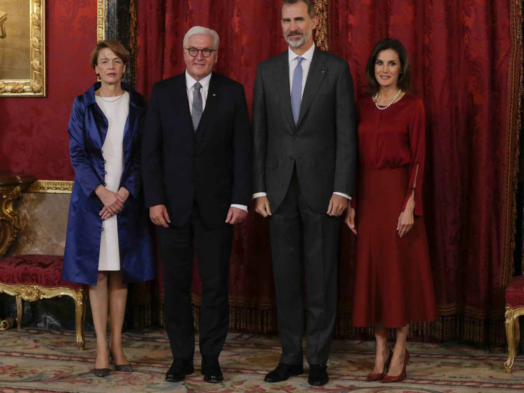 Los reyes de España, el presidente de Alemania y la esposa de éste.