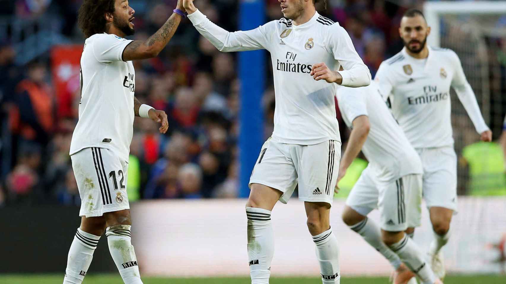 Marcelo y Bale,  jugadores del Real Madrid, club máximo accionista