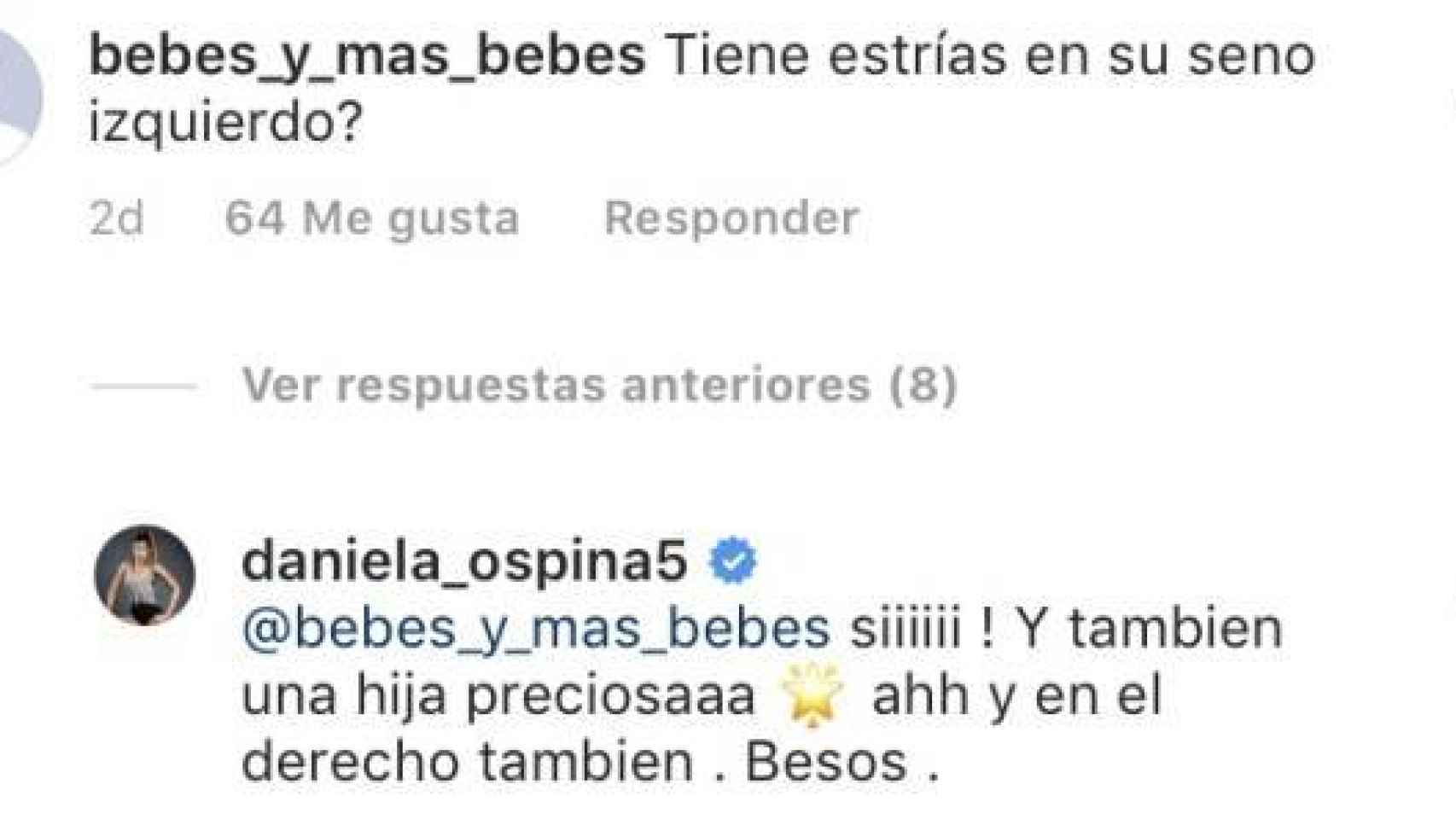 Respuesta de Daniela Ospina a un comentario fuera de lugar