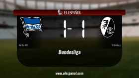 El SC Freiburg logra un empate a uno frente al Hertha BSC