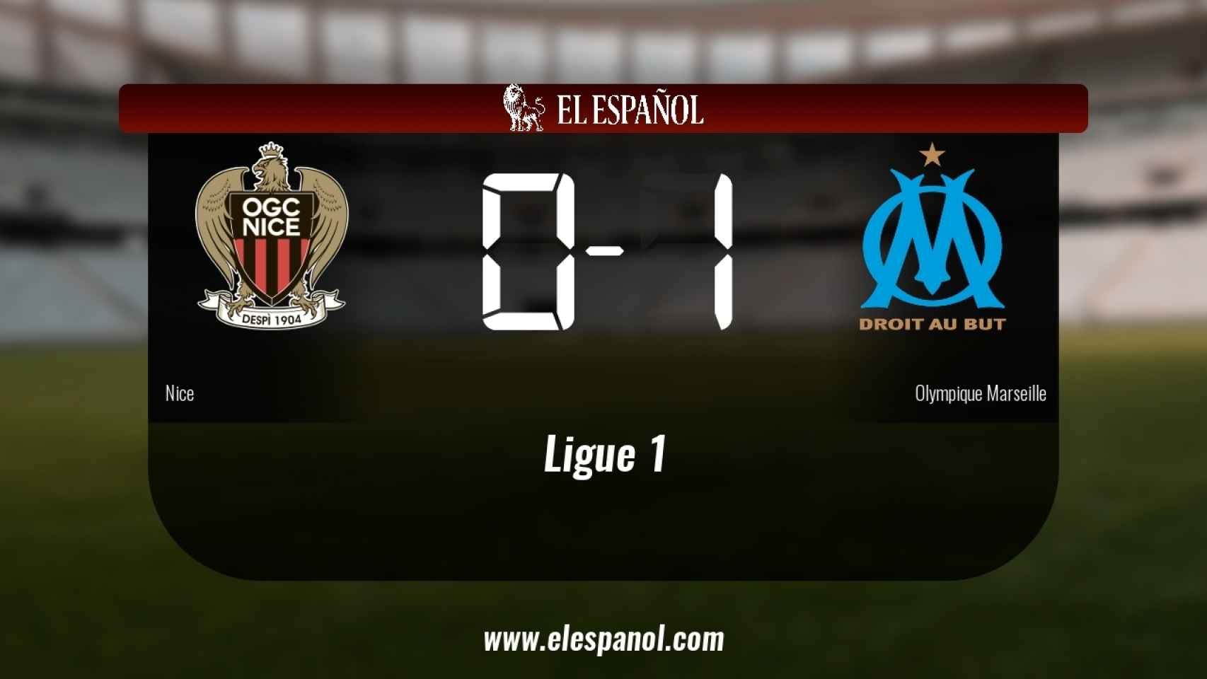 El Olympique Marseille se impone por 0-1 al Nice