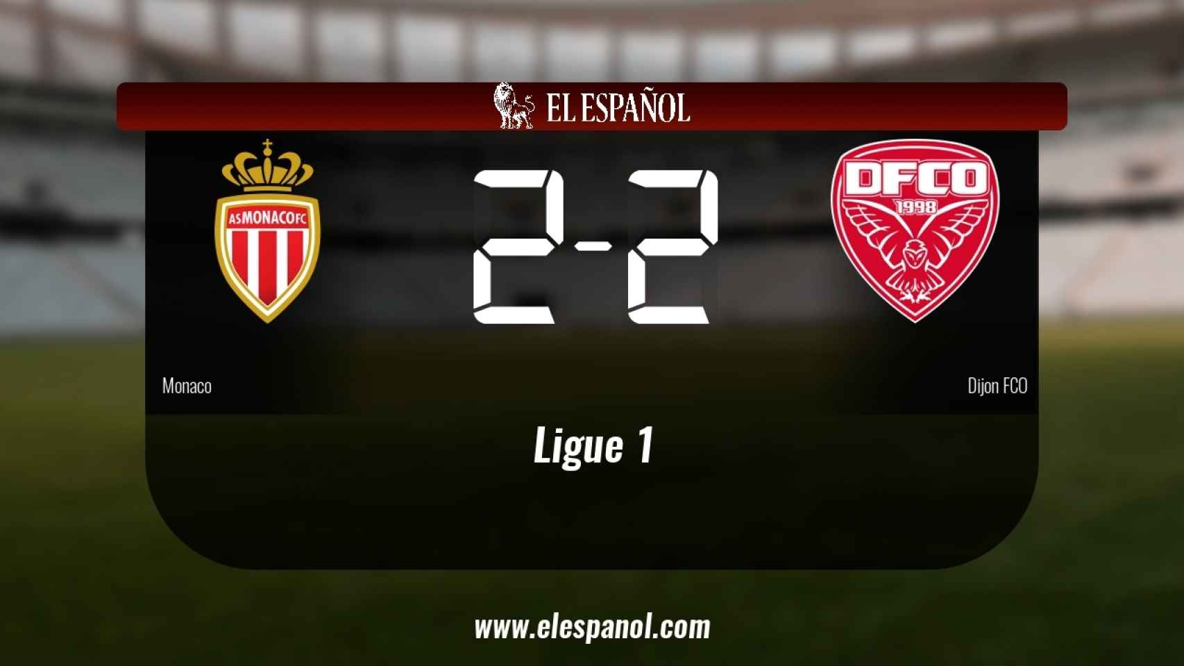 Empate, 2-2, entre el Monaco y el Dijon FCO