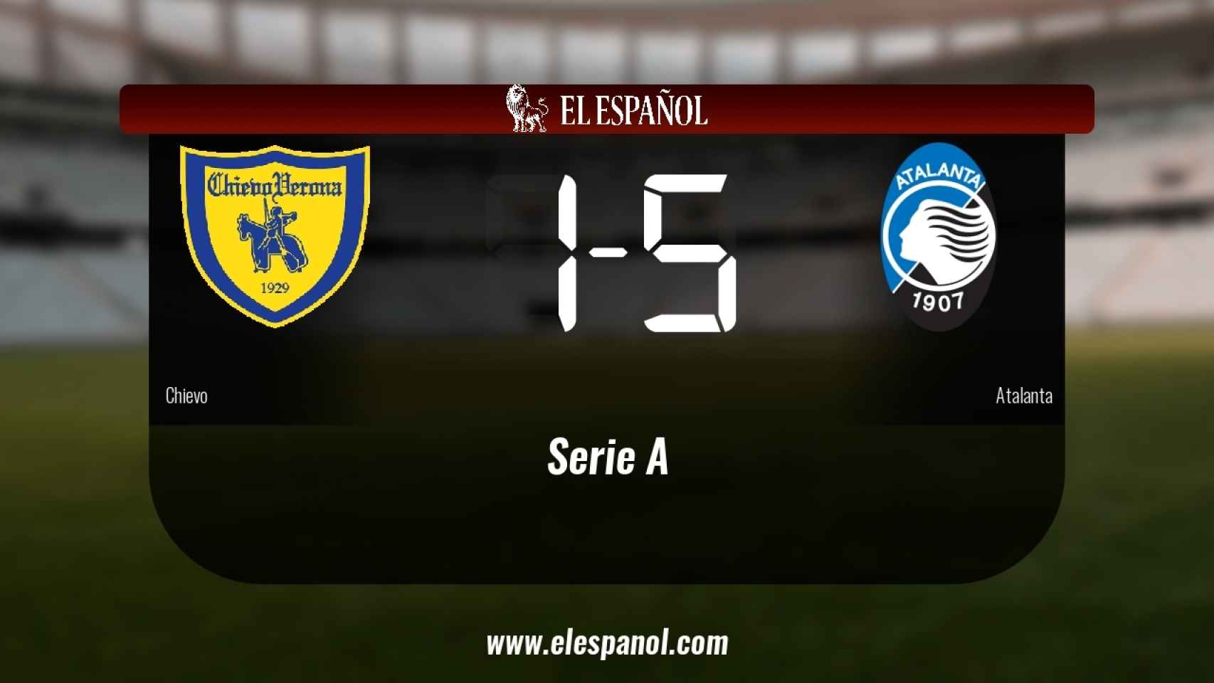 El Atalanta vence en el Stadio Marc'Antonio Bentegodi (1-5)