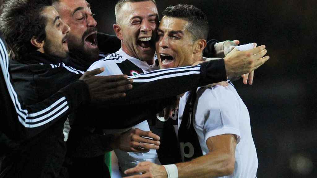 Cristiano celebra su gol ante el Empoli.