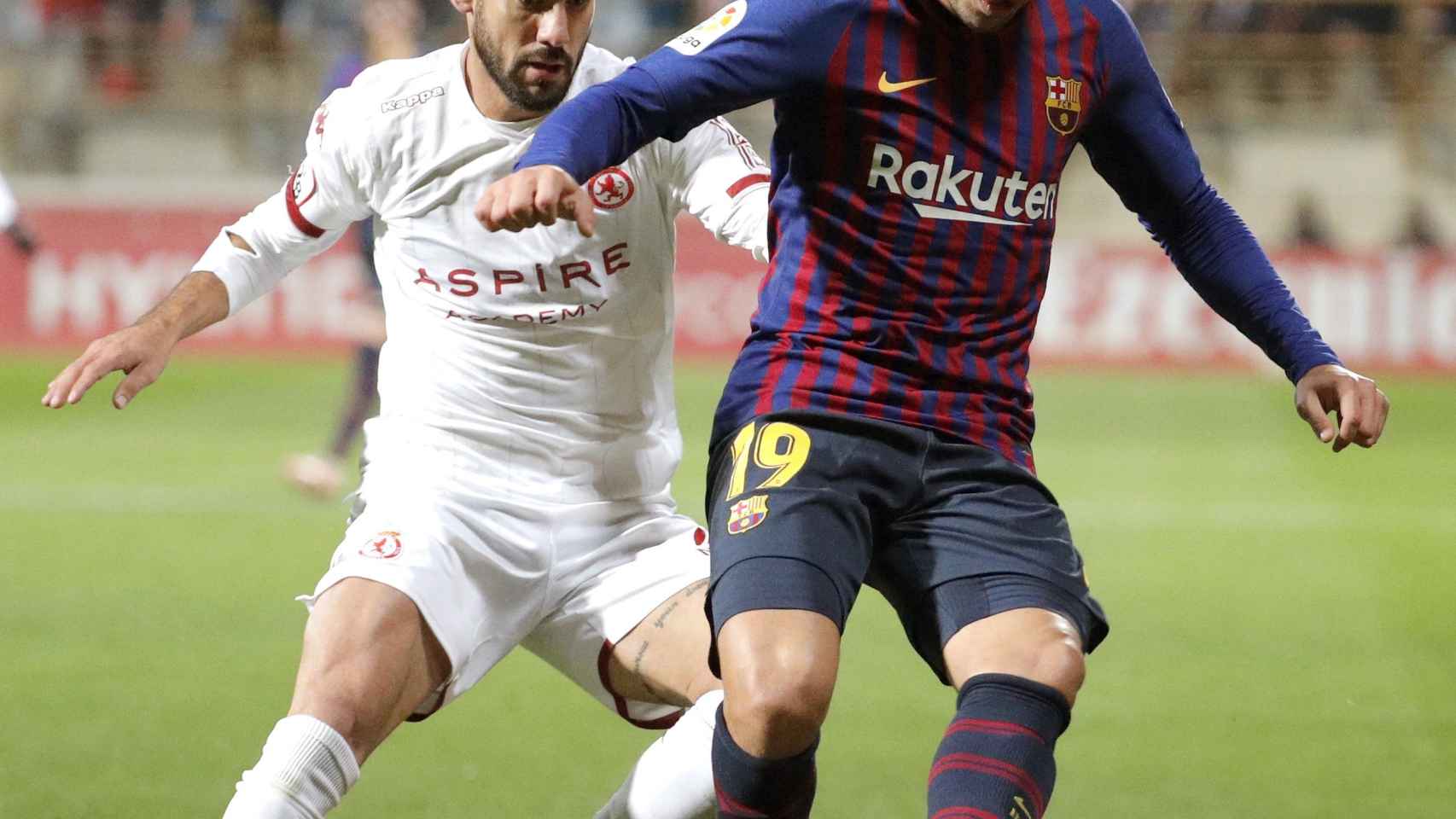 Munir en un partido con el Barcelona