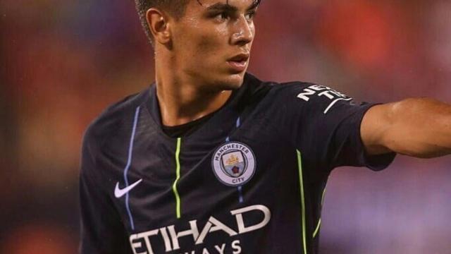 Brahim Díaz, con el Manchester City. Foto: Twitter (@Brahim)