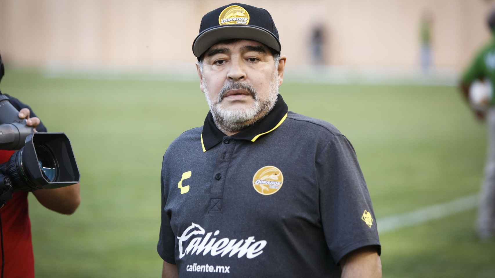 Maradona en un partido de su equipo