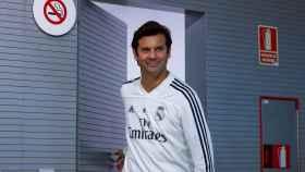Solari, en rueda de prensa con el Real Madrid