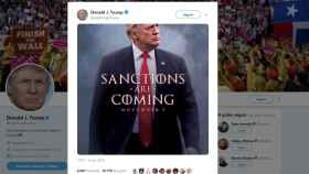 Donald Trump anuncia así en Twitter nuevas sanciones de EEUU.