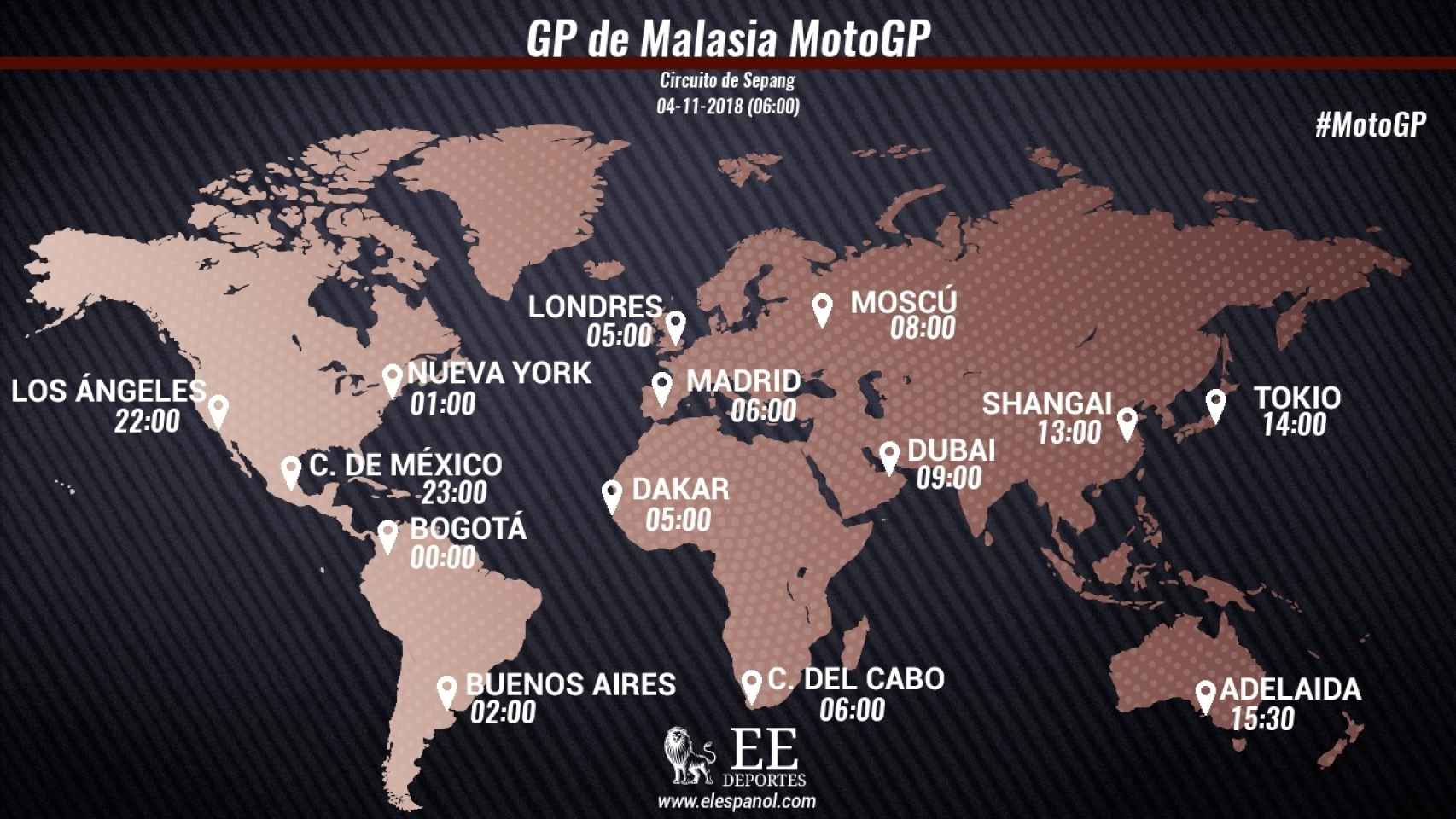 Horario GP de Malasia MotoGP.