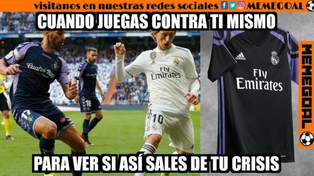 La camiseta del Valladolid, carne de meme. Foto: memegoal.