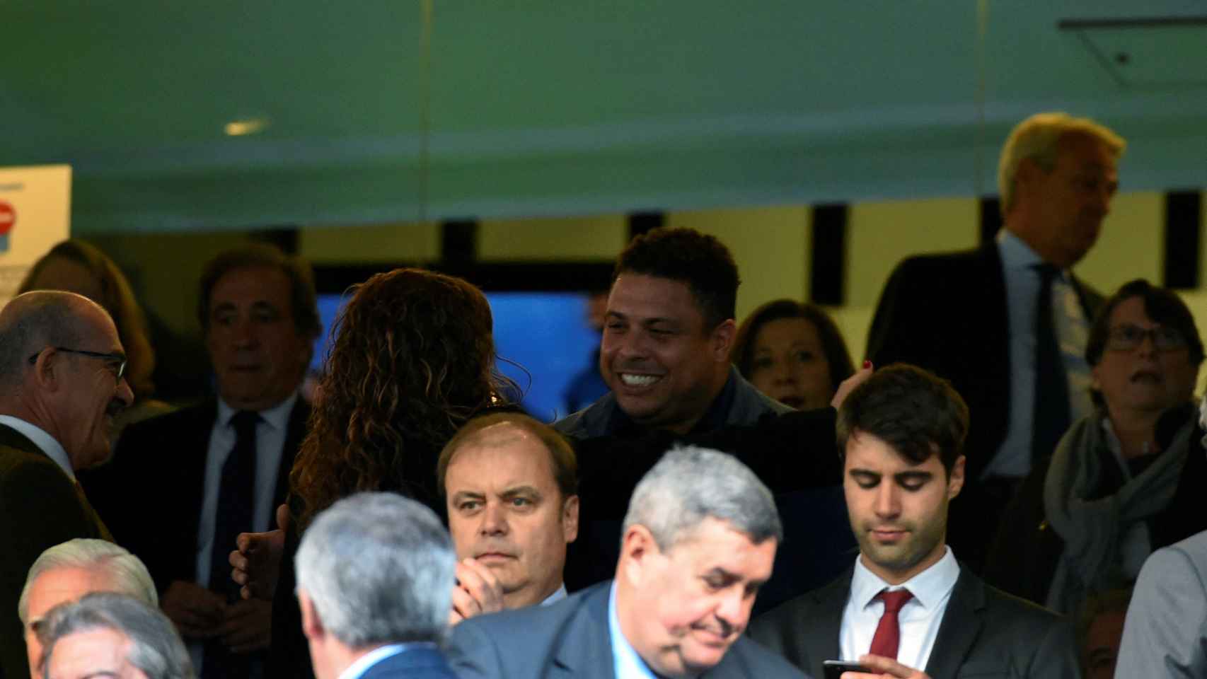 Ronaldo Nazario, en el palco del Estadio Santiago Bernabéu