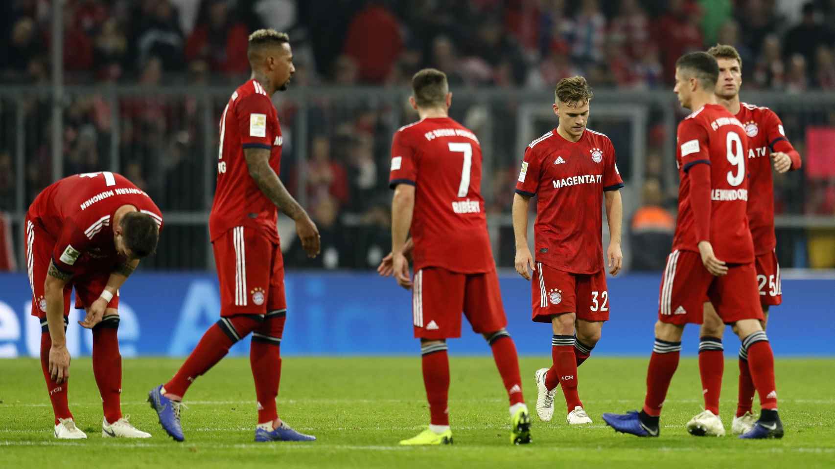 Jugadores del Bayern Múnich en un partido