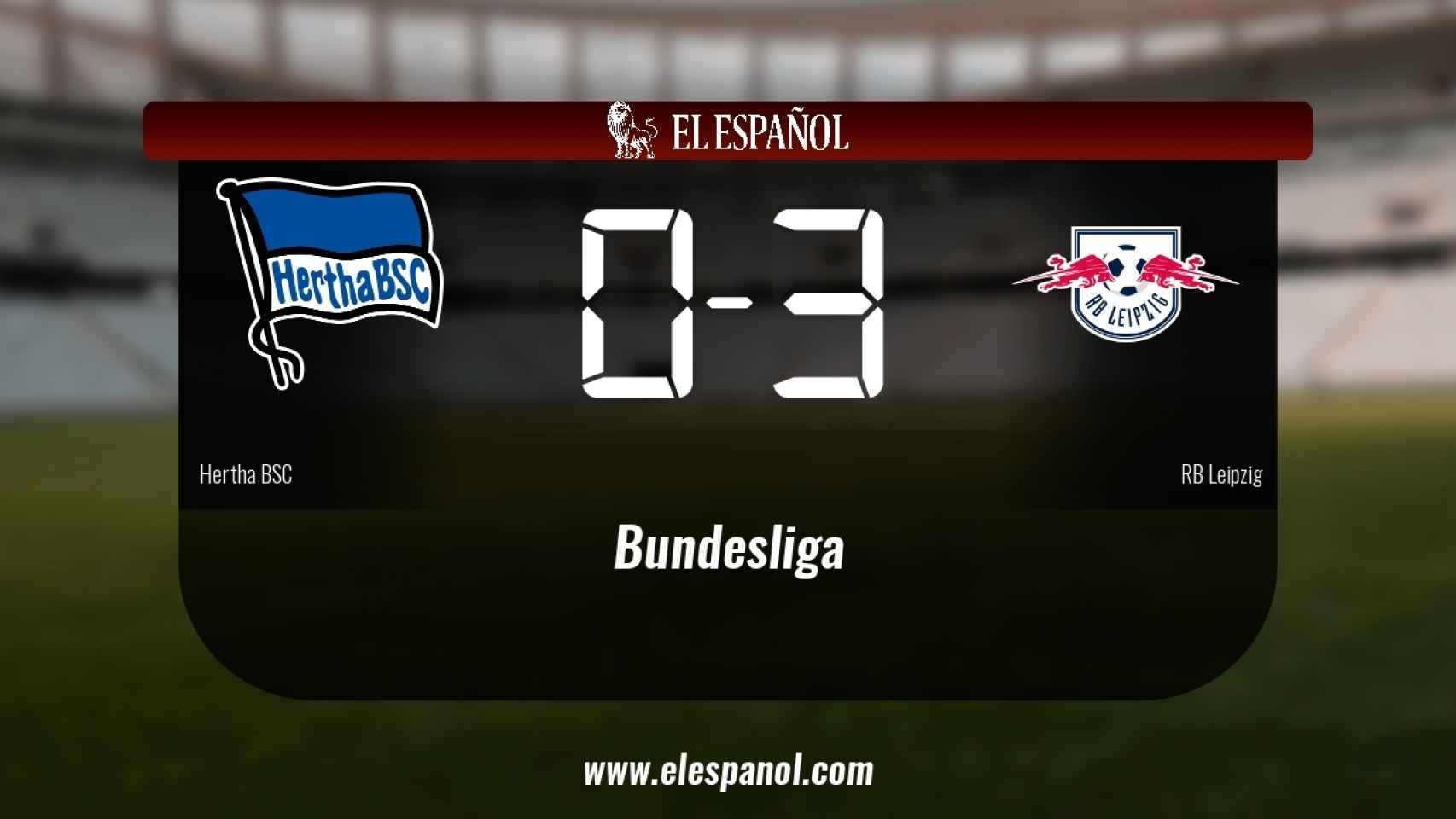 El Hertha BSC cae derrotado ante el RB Leipzig por 0-3