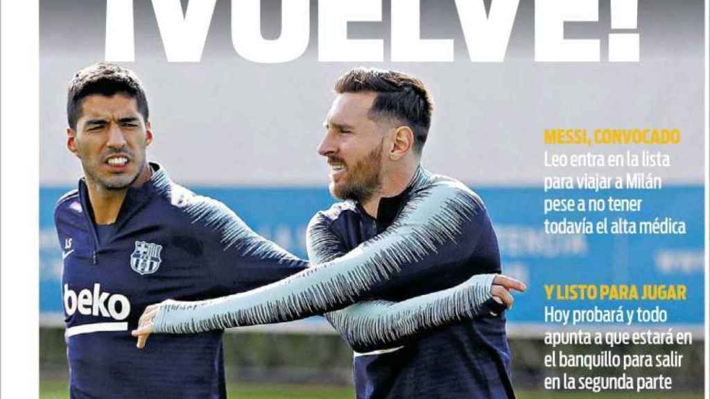 La portada del diario Sport (05/11/2018)
