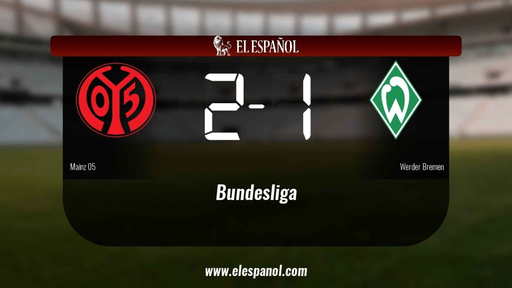 Triunfo del Mainz 05 por 2-1 frente al Werder Bremen