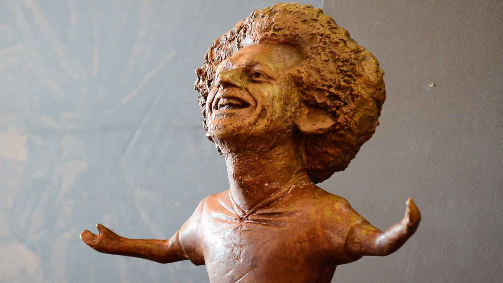 Escultura del jugador Mohamed Salah