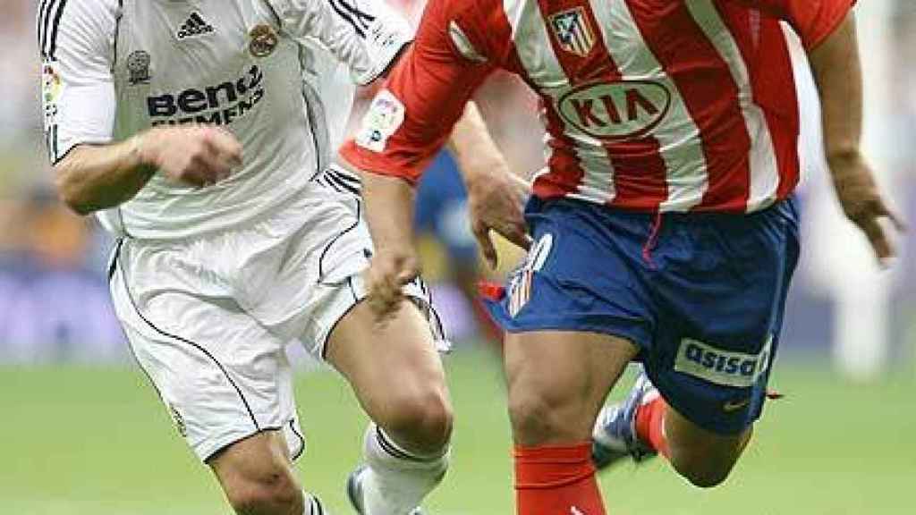 Agüero en 2006 con el Atlético de Madrid
