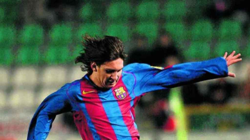 Messi en 2004 con el Barcelona