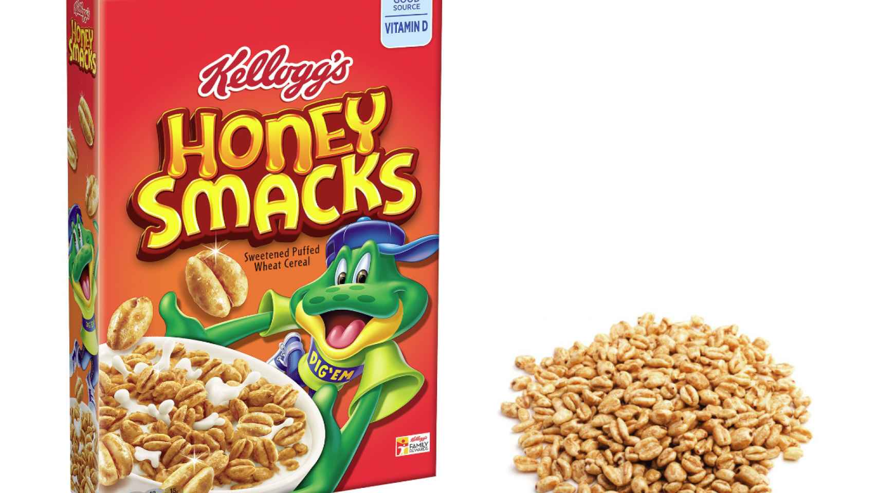 1. Kellogg's Honey Smacks. Smacks es una marca de cereales comercializada por la compañía Kellogg's. Los cereales de trigo inflado cubiertos con miel de la simpática ranita se llevan la palma según la Organización de Consumidores y Usuarios, que en 2017 detectó hasta  56,7 gramos de azúcar por gramo de producto.
